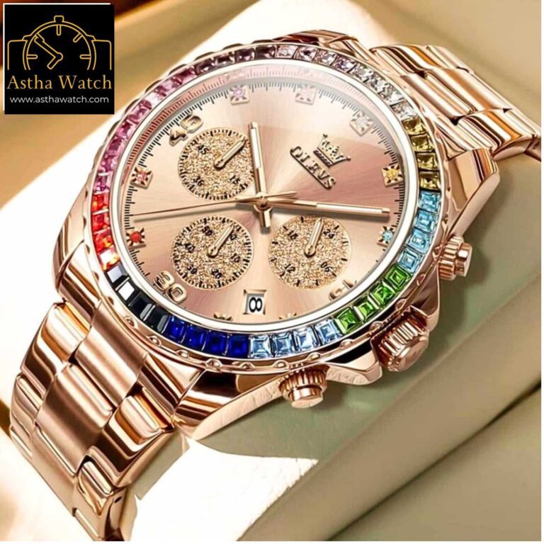 Olevs 2939 Model Fancy Chronograph Active Watch for Men