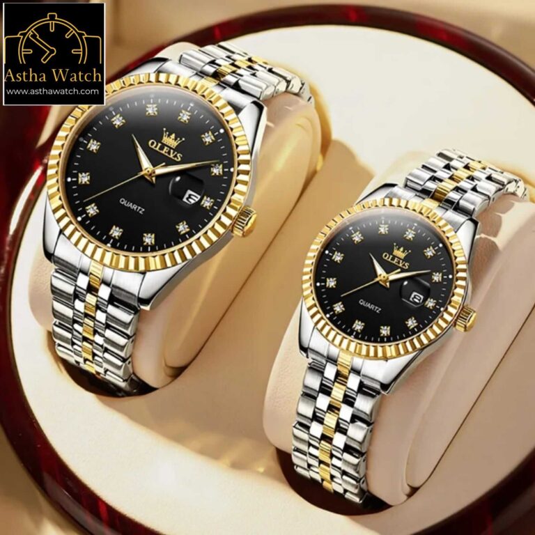 Olevs 5526 Model Luxury Couple Watch