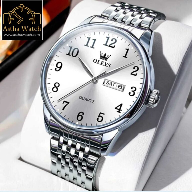 Olevs 5535 Model Luxury Steel Chain Watch
