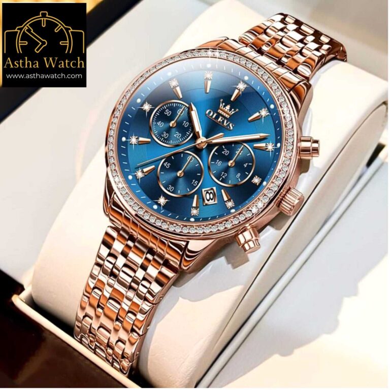 Olevs 5582 Model Luxury Chronograph Active Ladies Watch