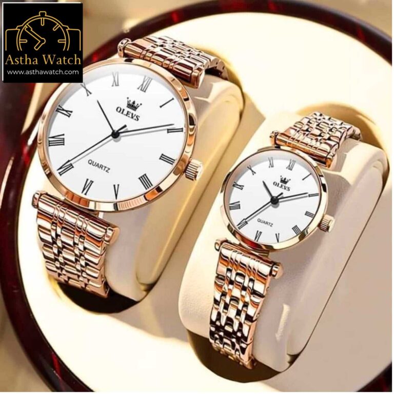 Olevs 5592 Model Casual Couple Watch