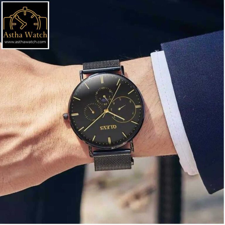 Olevs Luxury 6860 Model Ultra Thin Watch for Men