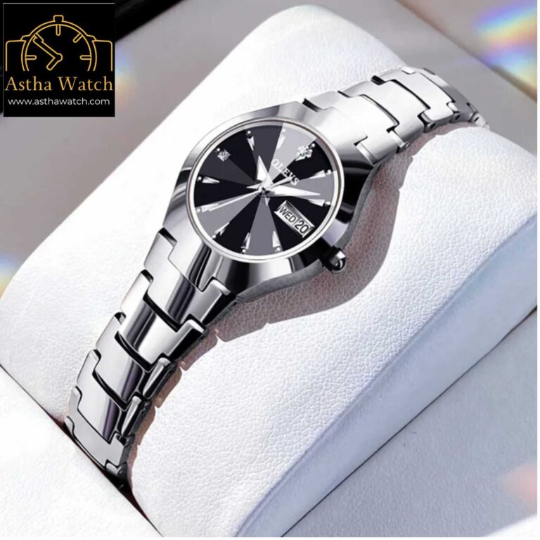 Olevs Luxury 8697 Model Tungsten Steel Ladies Watch