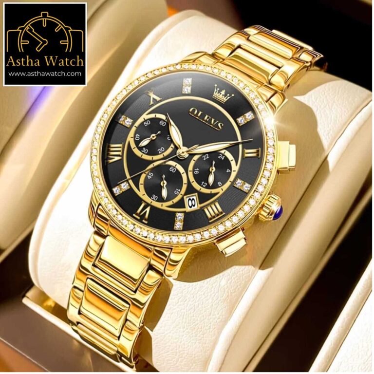 Olevs Luxury 9976 Model Chronograph Active Ladies Watch